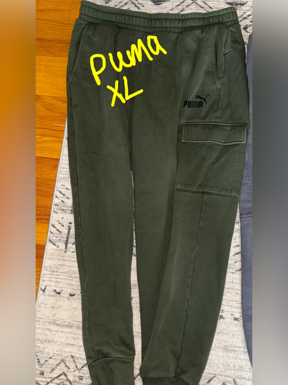 Puma Olive Cargo Sweatpants